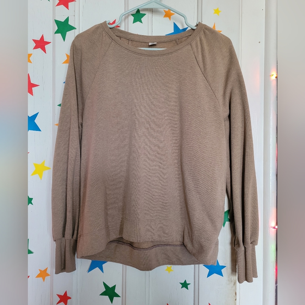 Old Navy Tan Crew Neck Long Sleeve Sweatshirt